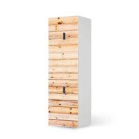 Selbstklebende Folie Bright Planks - IKEA Stuva kombiniert - 2 große Türen und 2 kleine Türen (Kombination 2) - weiss