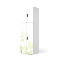 Selbstklebende Folie Flower Light - IKEA Stuva kombiniert - 2 große Türen und 2 kleine Türen (Kombination 2) - weiss