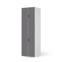 Selbstklebende Folie Grau Light - IKEA Stuva kombiniert - 2 große Türen und 2 kleine Türen (Kombination 2) - weiss