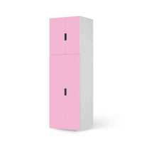 Selbstklebende Folie Pink Light - IKEA Stuva kombiniert - 2 große Türen und 2 kleine Türen (Kombination 2) - weiss