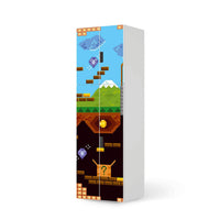 Selbstklebende Folie Pixelmania - IKEA Stuva kombiniert - 2 große Türen und 2 kleine Türen (Kombination 2) - weiss