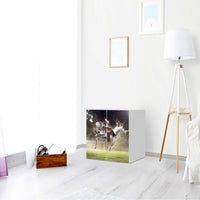Selbstklebende Folie Soccer - IKEA Stuva Schrank - 2 kleine Türen - Kinderzimmer