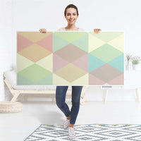 Tischfolie Melitta Pastell Geometrie - Tisch 160x80 cm - Folie