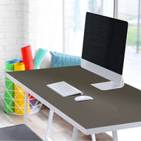 Tischfolie Braungrau Dark - Tisch 160x80 cm - Schreibtisch