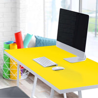Tischfolie Gelb Dark - Tisch 160x80 cm - Schreibtisch