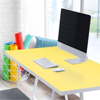 Tischfolie Gelb Light - Tisch 160x80 cm - Schreibtisch