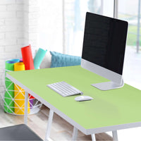 Tischfolie Hellgrün Light - Tisch 160x80 cm - Schreibtisch
