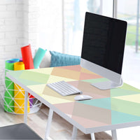 Tischfolie Melitta Pastell Geometrie - Tisch 160x80 cm - Schreibtisch