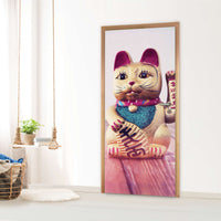 Türfolie Kinderzimmer - Winkekatze (Innen-/Außenfläche)
