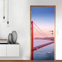 Türfolie Golden Gate - Wohnzimmer (Innen-/Außenfläche)