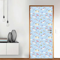 Türfolie Rainbow Unicorn - Wohnzimmer (Innen-/Außenfläche)