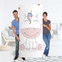 Selbstklebende Türfolie - Baby Unicorn (Innen-/Außenfläche)
