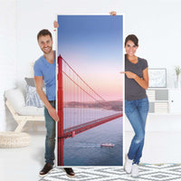 Selbstklebende Türfolie - Golden Gate (Innen-/Außenfläche)