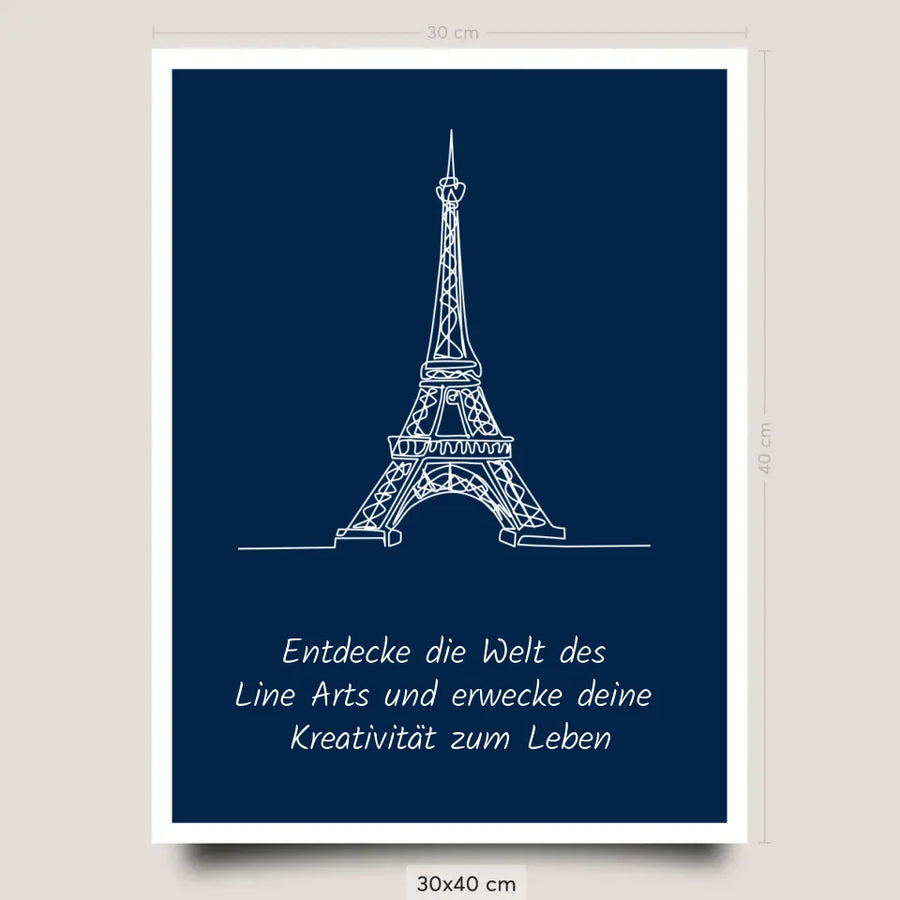 Line Art Poster Print Selbst gestalten 30x40cm