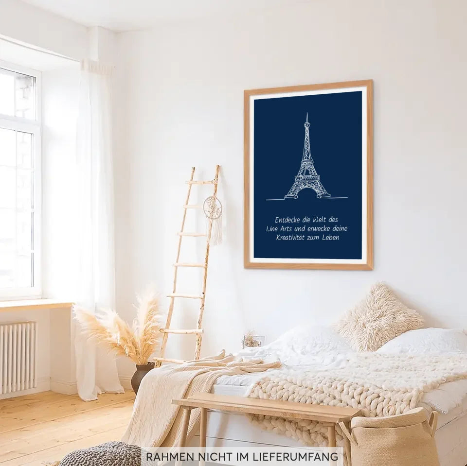 Poster Print Line Art Selbst gestalten in Rahmen Schlafzimmer