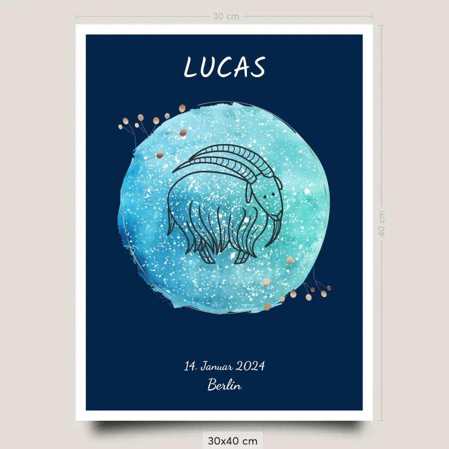 Sternenhimmel Kinder Baby Poster Premium 30x40cm