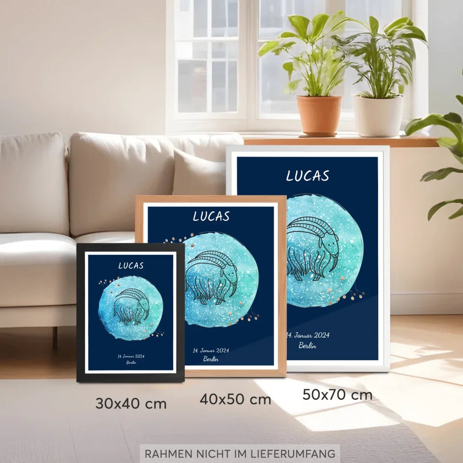 Poster Baby Kind Sternenhimmel Nachthimmel alle Groessen