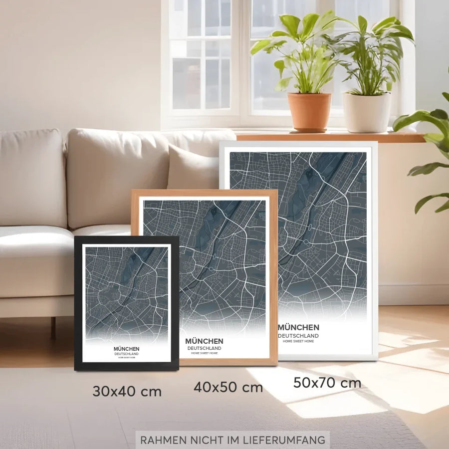 Poster Print Konfigurieren Stadtkarte Stadtposter alle Groessen