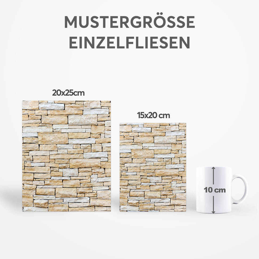 Fliesensticker für Küche & Bad - Design: Sandstein