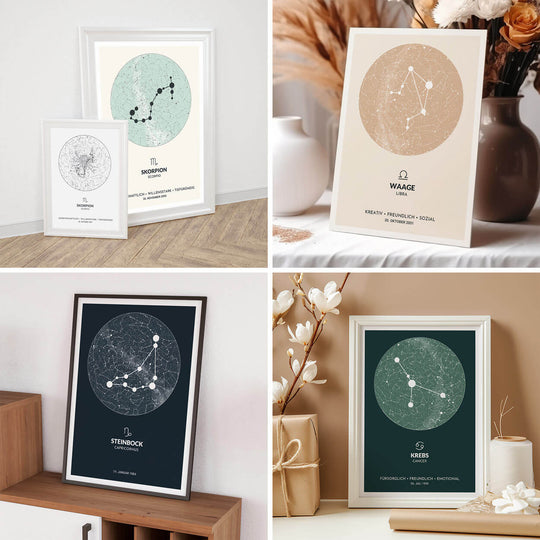 CREATISTO Poster selbst gestalten 
Sternzeichen Poster Deko Raum und Geschenk