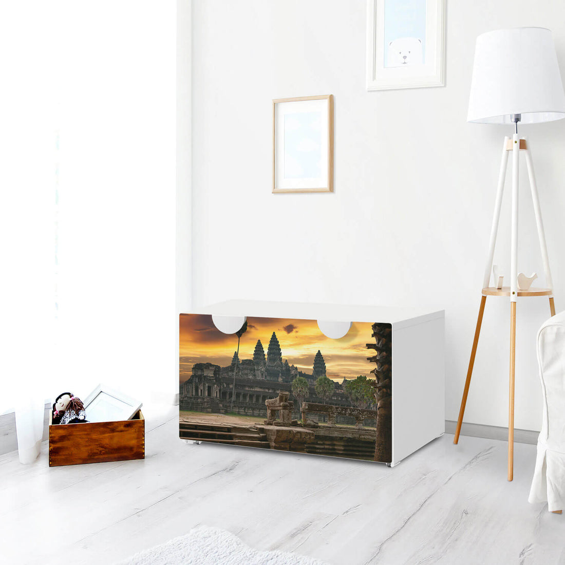 Möbelfolie Angkor Wat - IKEA Smastad Bank mit Kasten - Kinderzimmer