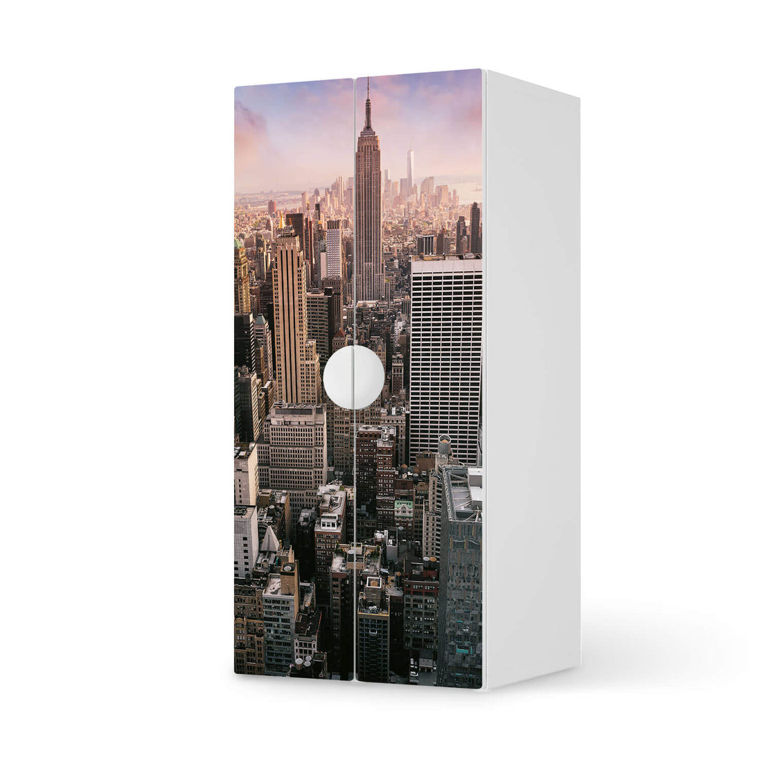 Möbelfolie Big Apple - IKEA Smastad Schrank - 2 große Türen  - weiss