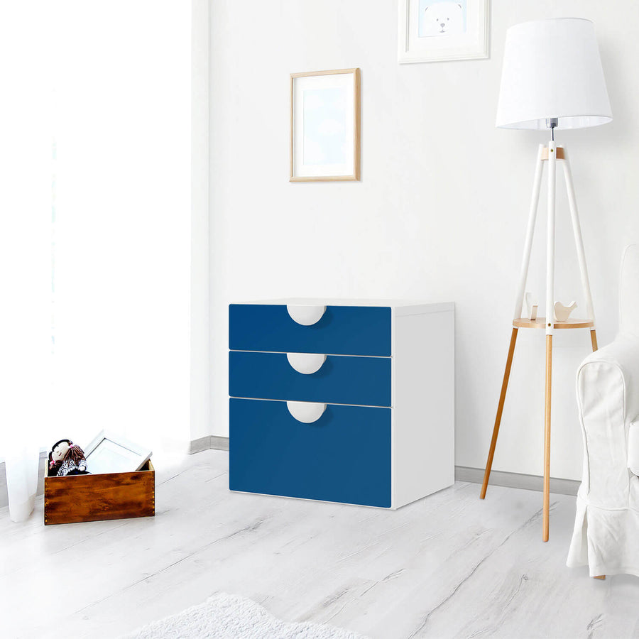 Folie für Möbel Blau Dark - IKEA Smastad Kommode - 3 Schubladen - Kinderzimmer