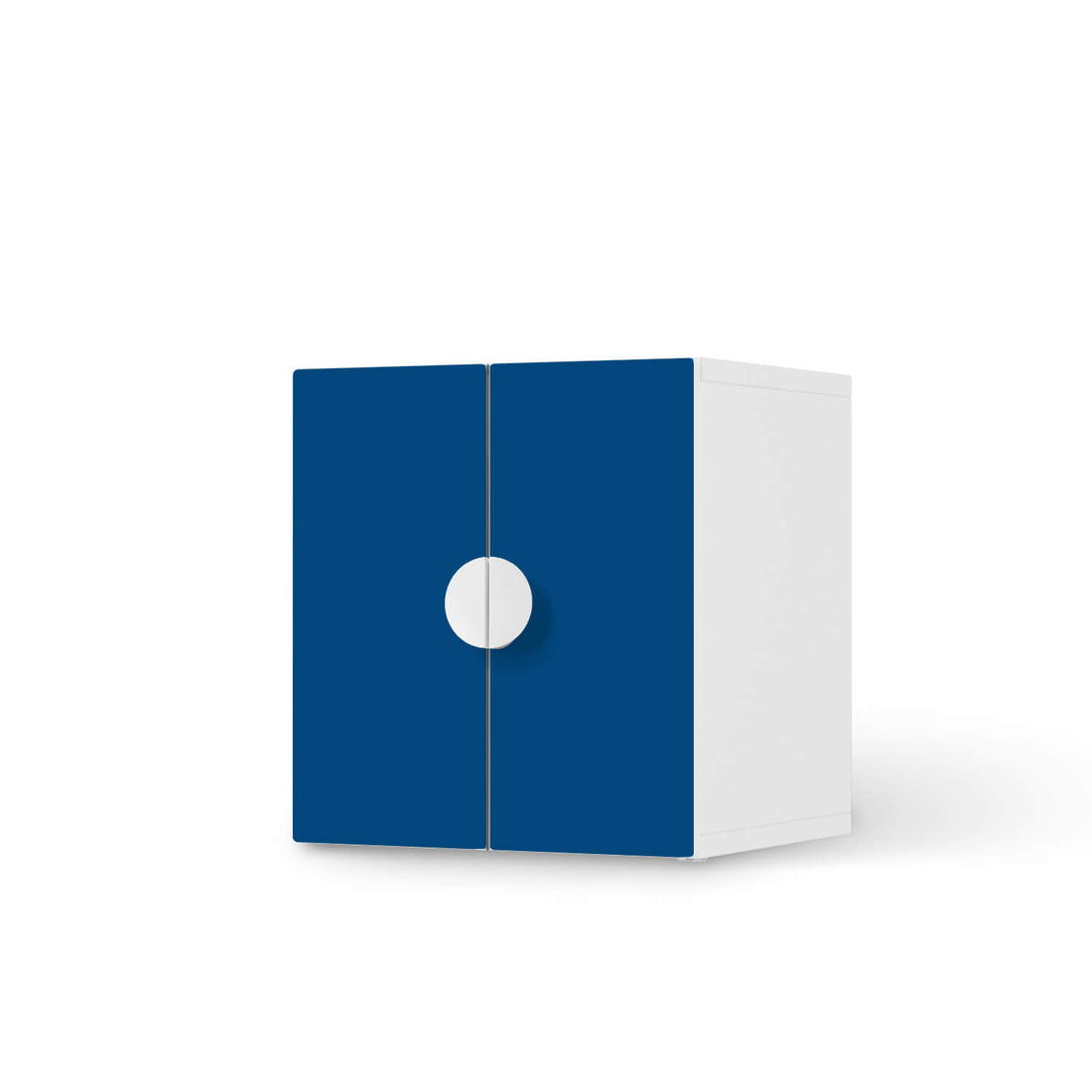 Selbstklebende Folie Blau Dark - IKEA Smastad Schrank - 2 kleine Türen  - weiss