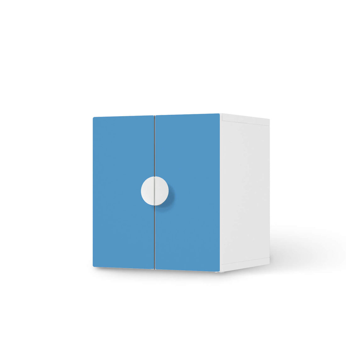 Selbstklebende Folie Blau Light - IKEA Smastad Schrank - 2 kleine Türen  - weiss