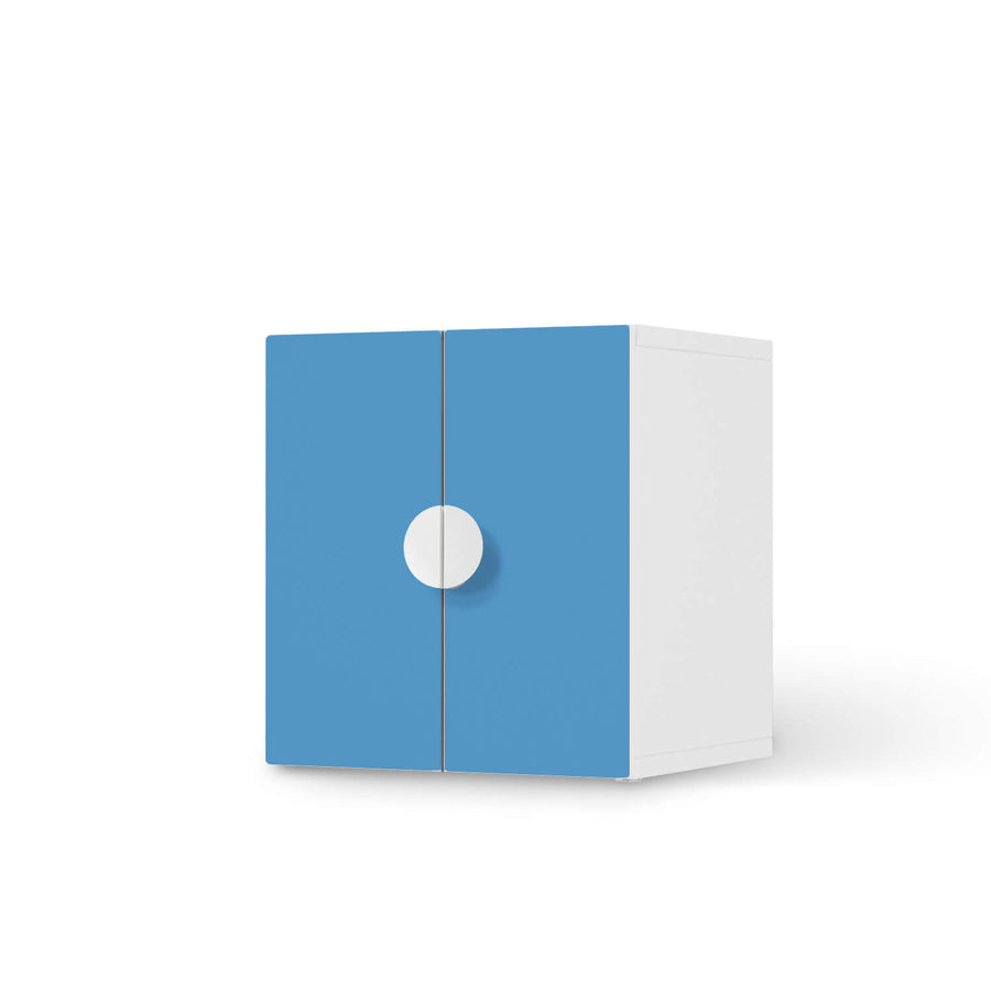Selbstklebende Folie Blau Light - IKEA Smastad Schrank - 2 kleine Türen  - weiss