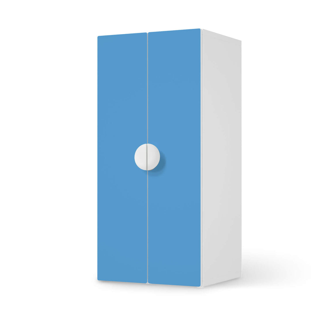 Möbelfolie Blau Light - IKEA Smastad Schrank - 2 große Türen  - weiss
