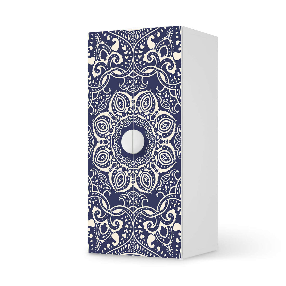 Möbelfolie Blue Mandala - IKEA Smastad Schrank - 2 große Türen  - weiss