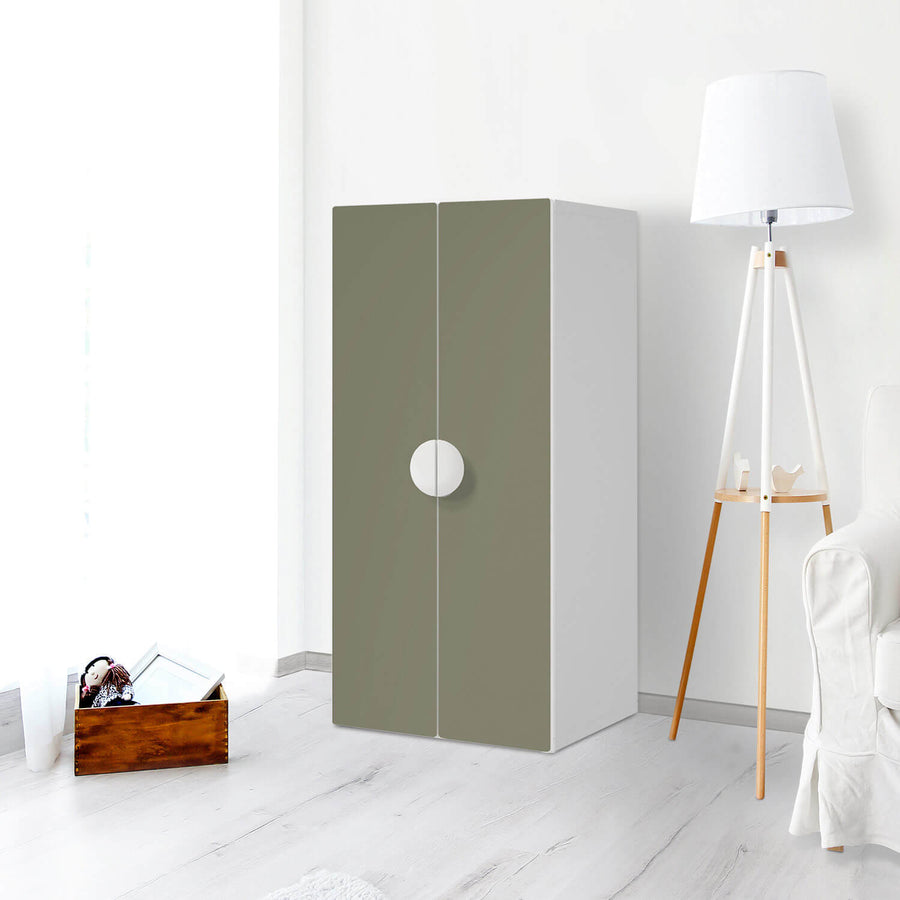 Möbelfolie Braungrau Light - IKEA Smastad Schrank - 2 große Türen - Kinderzimmer
