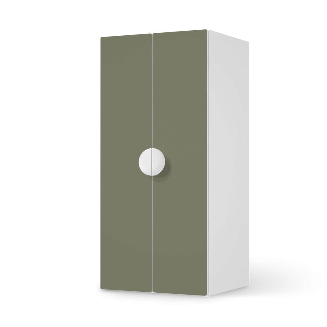 Möbelfolie Braungrau Light - IKEA Smastad Schrank - 2 große Türen  - weiss