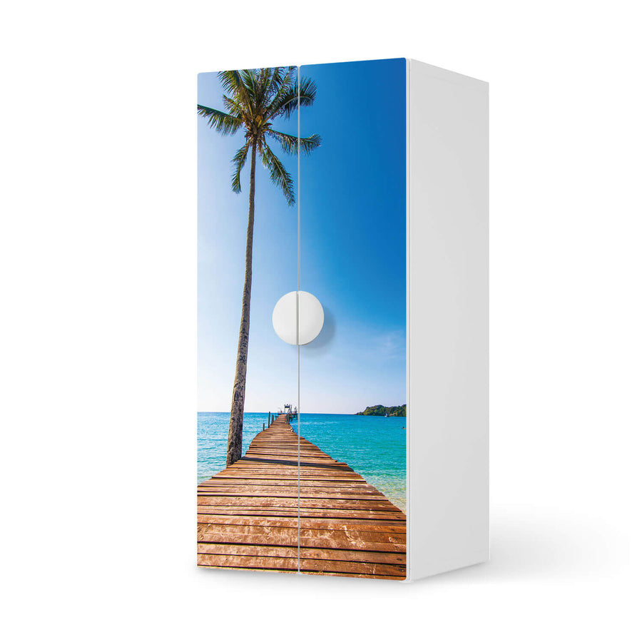 Möbelfolie Caribbean - IKEA Smastad Schrank - 2 große Türen  - weiss