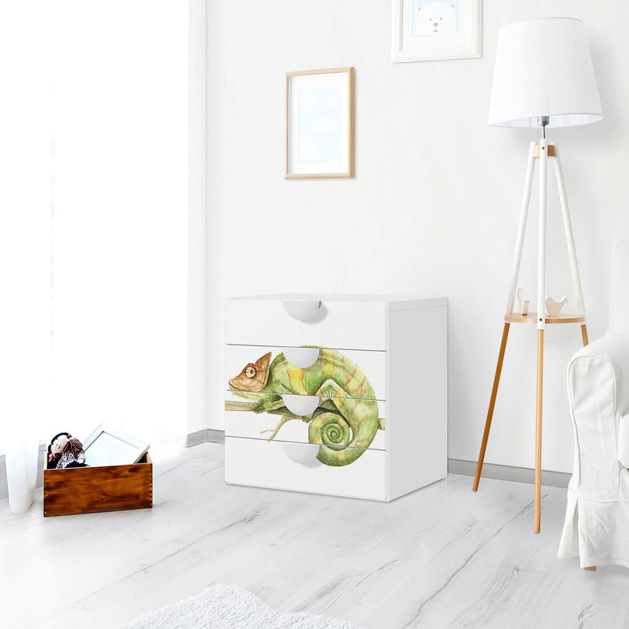 Klebefolie Chameleon - IKEA Smastad Kommode - 4 Schubladen - Kinderzimmer