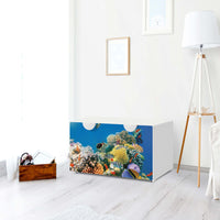 Möbelfolie Coral Reef - IKEA Smastad Bank mit Kasten - Kinderzimmer