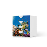 Klebefolie Coral Reef - IKEA Smastad Kommode - 4 Schubladen  - weiss