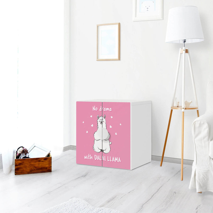 Selbstklebende Folie Dalai Llama - IKEA Smastad Schrank - 2 kleine Türen - Kinderzimmer