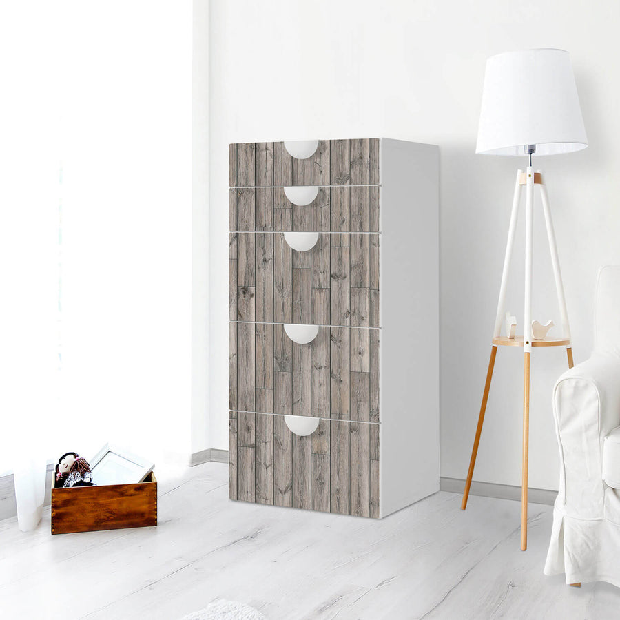 Möbel Klebefolie Dark washed - IKEA Smastad Kommode - 5 Schubladen - Kinderzimmer