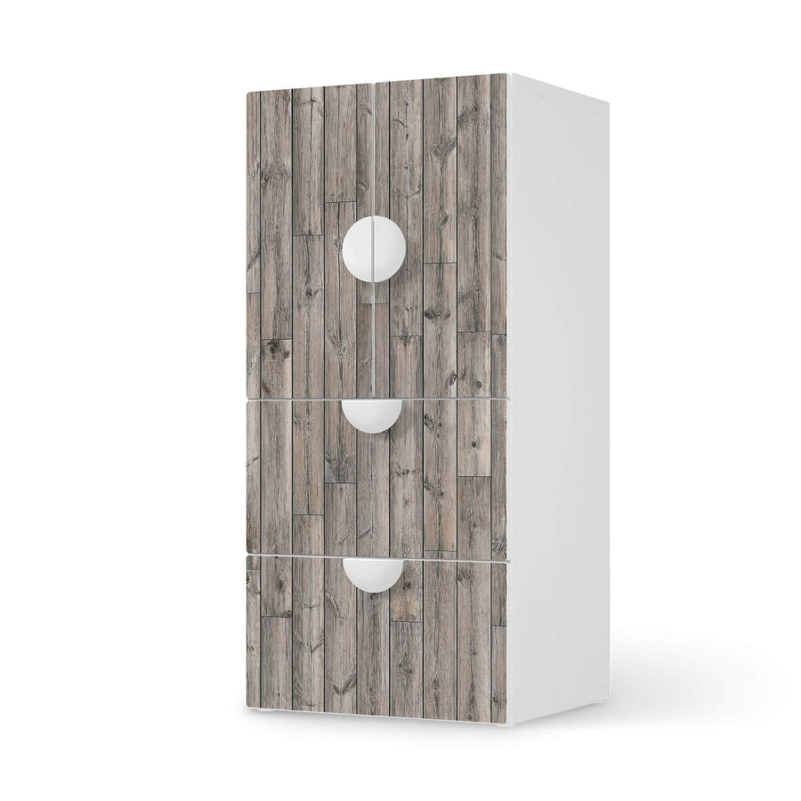 Möbelfolie Dark washed - IKEA Smastad kombiniert - 2 Schubladen und 2 kleine Türen  - weiss