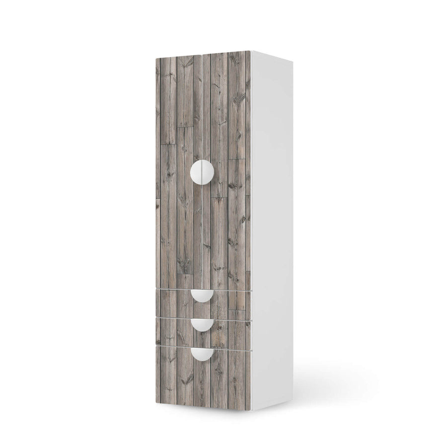 Klebefolie Dark washed - IKEA Smastad kombiniert - 3 Schubladen und 2 große Türen  - weiss