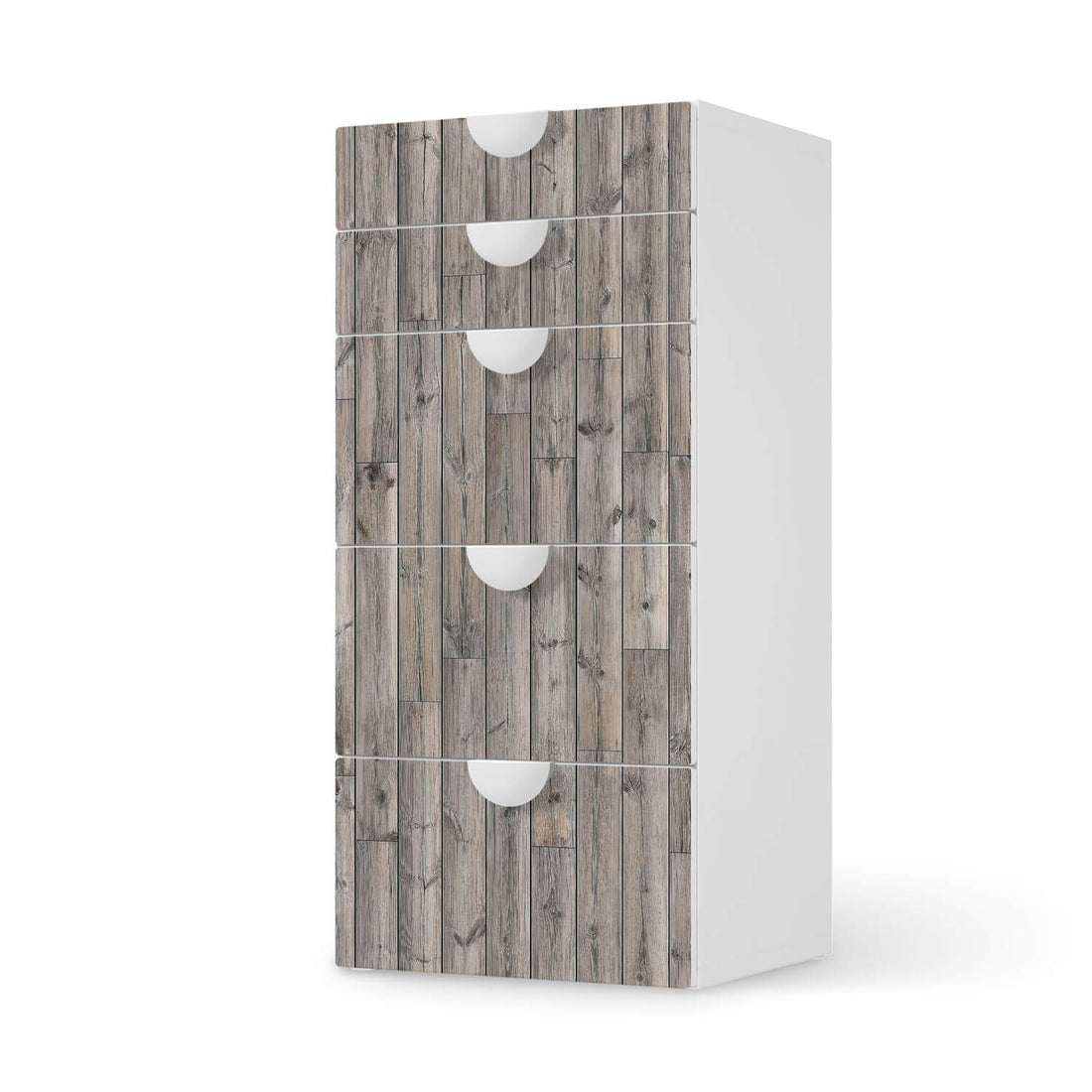 Möbel Klebefolie Dark washed - IKEA Smastad Kommode - 5 Schubladen  - weiss