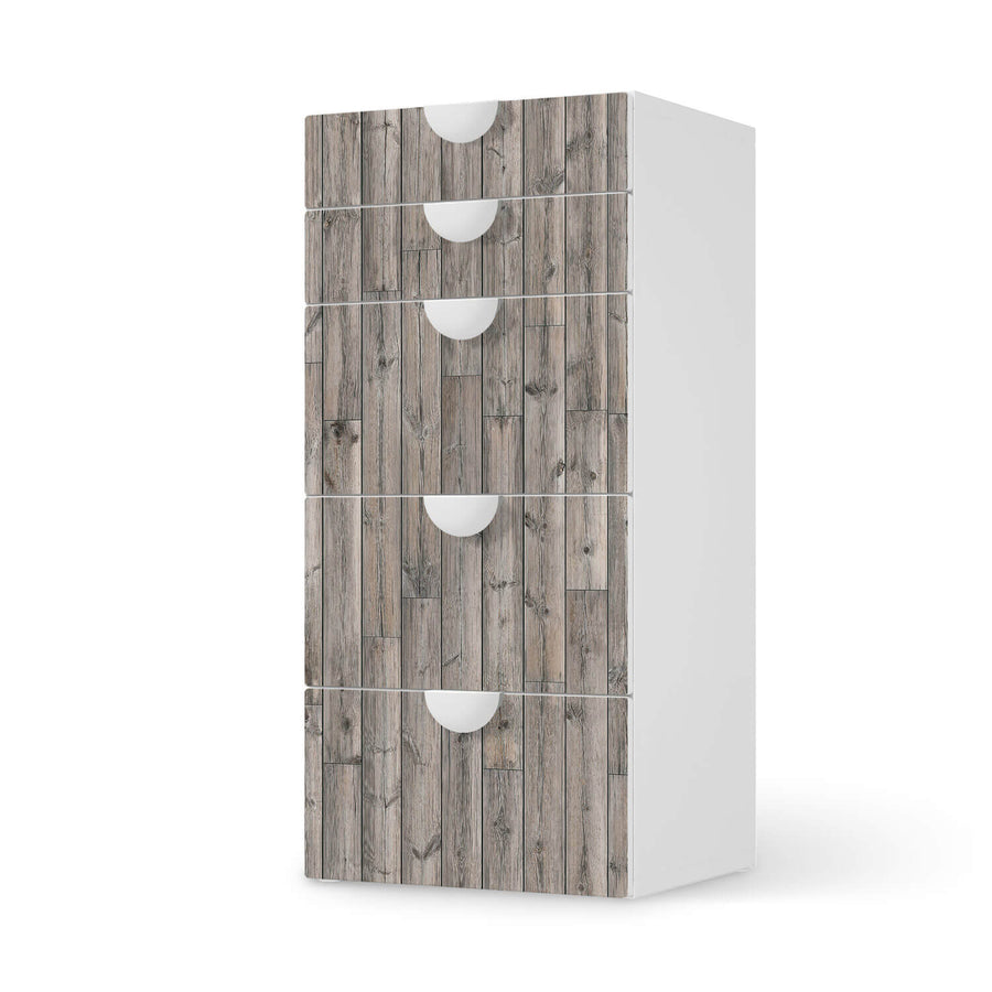 Möbel Klebefolie Dark washed - IKEA Smastad Kommode - 5 Schubladen  - weiss