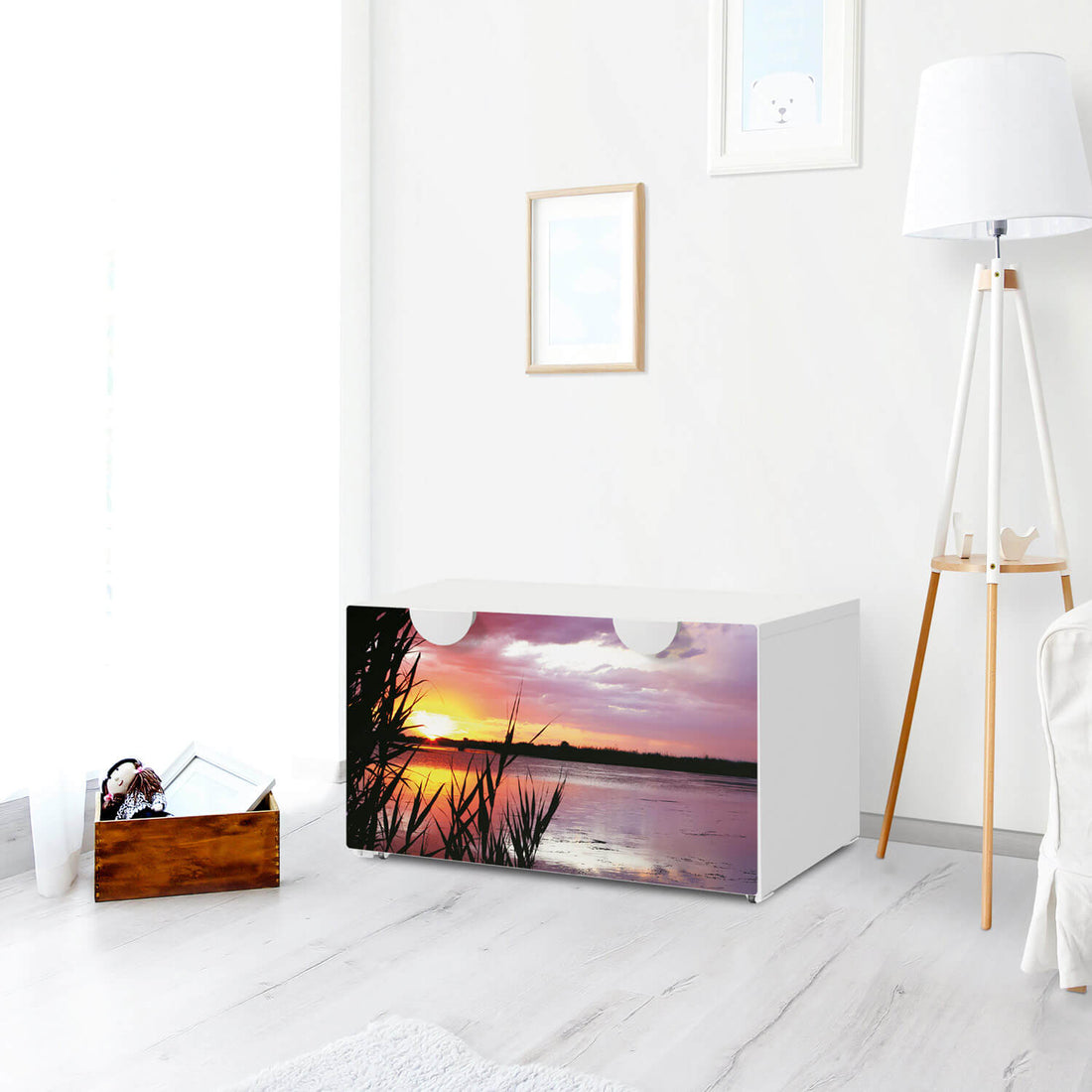 Möbelfolie Dream away - IKEA Smastad Bank mit Kasten - Kinderzimmer