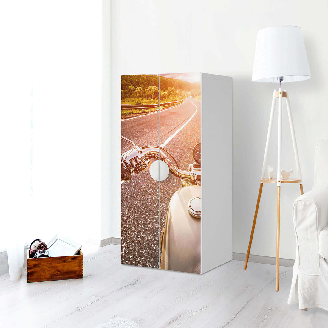 Möbelfolie Easy Rider - IKEA Smastad Schrank - 2 große Türen - Kinderzimmer