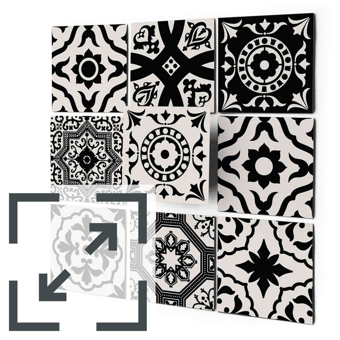 Fliesenaufkleber Eigenes Maß Main - Autumn Mystery Black