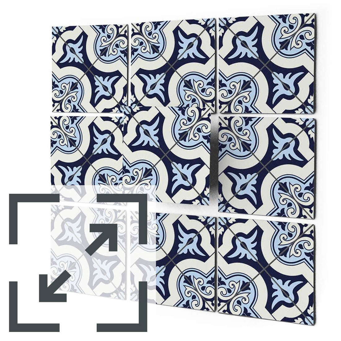 Fliesenaufkleber Eigenes Maß Main - Azulejo Cross