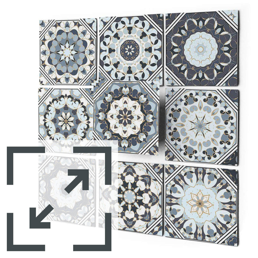 Fliesenaufkleber Eigenes Maß Main - Grey Patternstyle