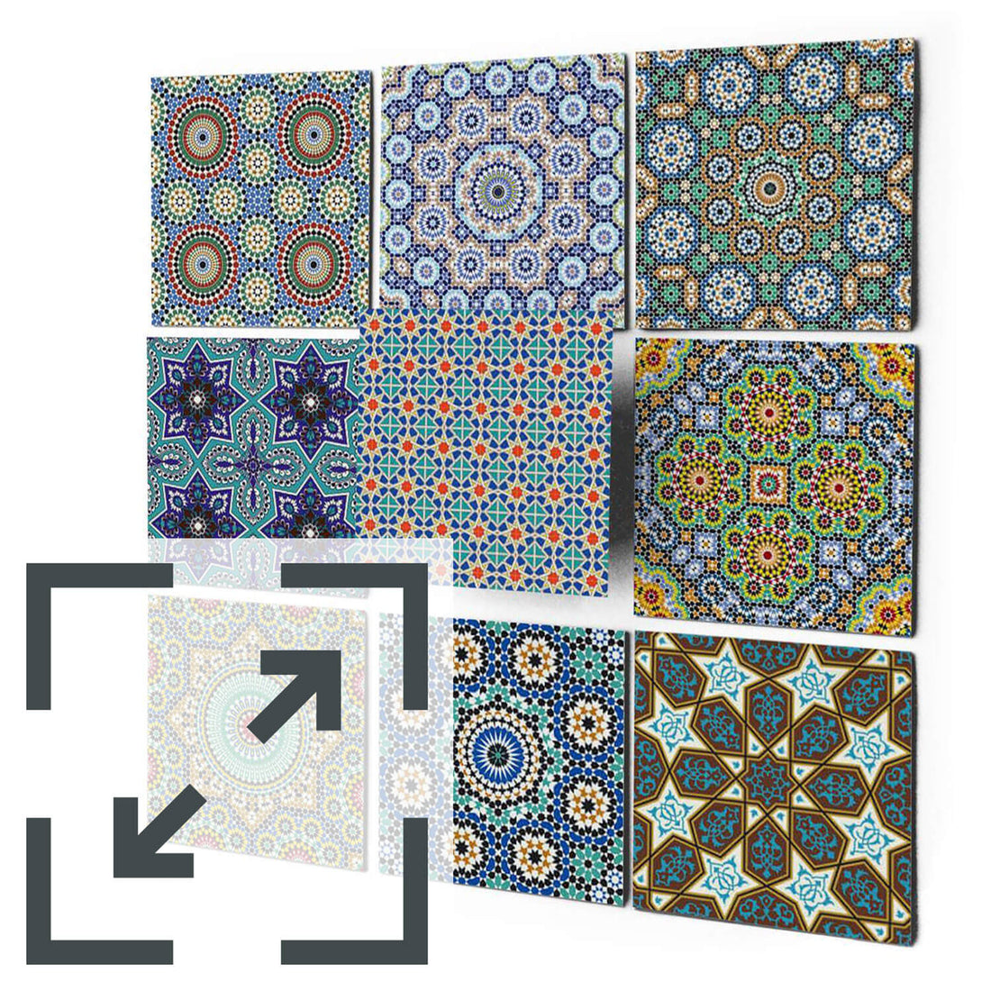 Fliesenaufkleber Eigenes Maß Main - Orientalisches Mosaik